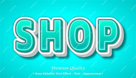 Premium Vector Shop Font Style Effect