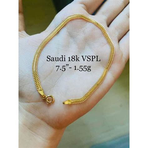 K Saudi Gold Bracelet Pawnable Shopee Philippines