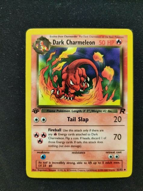 Dark Charmeleon FIRST EDITION Team Rocket Set 32 82 Non Halo Near Mint