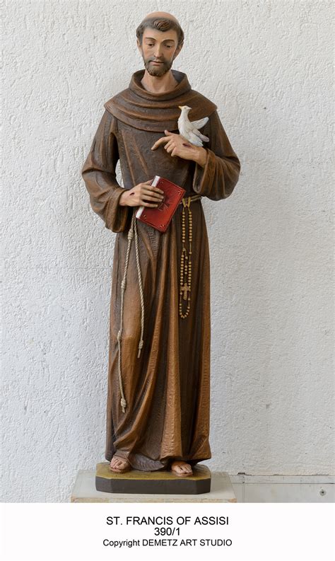 St Francis Of Assisi Statue W Dove In Fiberglass St Andrew S Book T And Church Supply