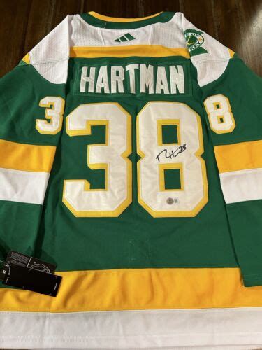 Ryan Hartman Minnesota Wild signed autograph custom stitched jersey ...