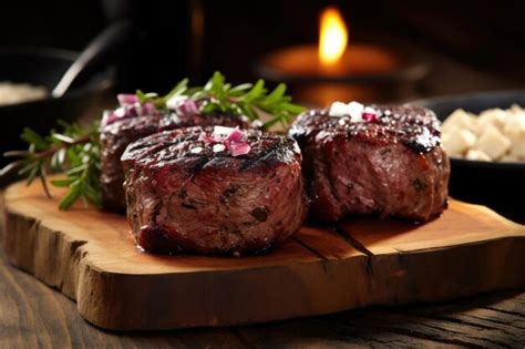 Premium Ai Image Gourmet Wild Game Burgers Featuring Venison Or Bison