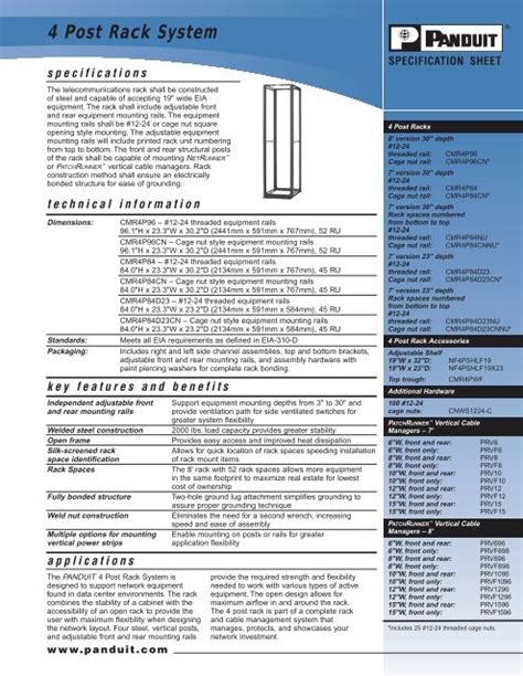 4 Post Rack System Panduit