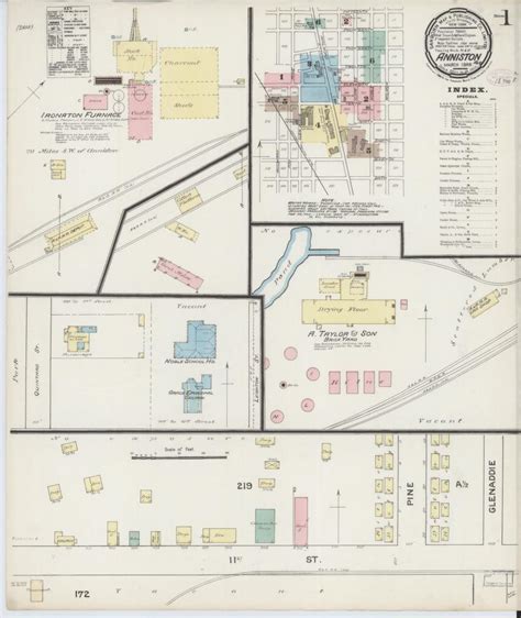 Sanborn Fire Insurance Map From Anniston Calhoun County Alabama