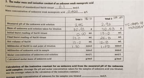 Oneclass Please Help Me Fill In The Boxes For Trial The Volume For