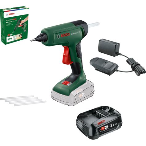 Bosch Advancedglue V Cordless Hot Glue Gun X Ah Li Ion Charger