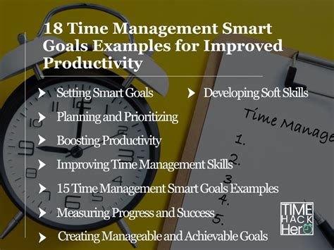 Time Management Smart Goals Examples For Improved Productivity