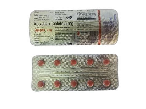 Apixaban Mg Tablet Apiquis At Rs Strip Anticoagulant