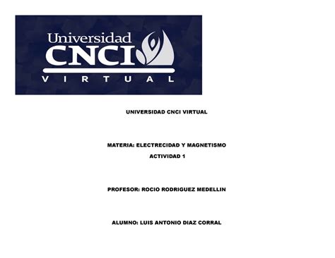 Electricidad Resumen Universidad Cnci Virtual Materia