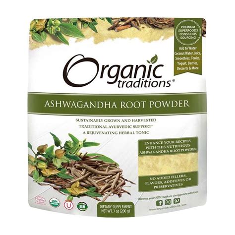 Buy Organic Traditions Ashwagandha Root Powder 200g Life Pharmacy