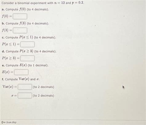 Solved Consider A Binomial Experiment With N And P Chegg