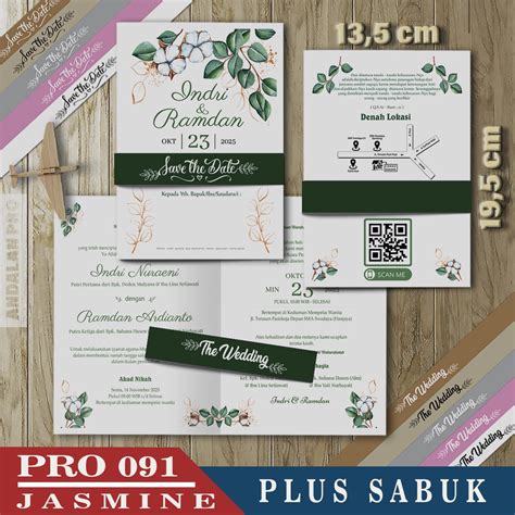 Jual Pro 091 Jasmine Lipat 2 Plus Sabuk Cetak Undangan Color