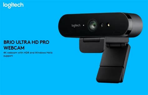 LOGITECH BRIO ULTRA HD 4K PRO WEBCAM WITH HDR AND WINDOWS HELLO SUPPORT ...