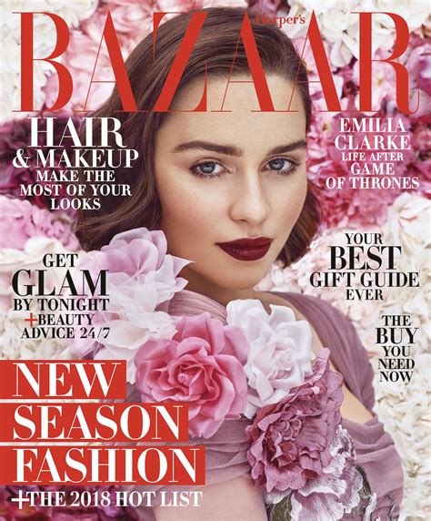 Emilia Clarke Gets Flowery On Harpers Bazaar Go Fug Yourself Go Fug