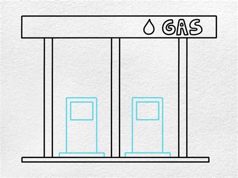 How To Draw A Gas Station Helloartsy