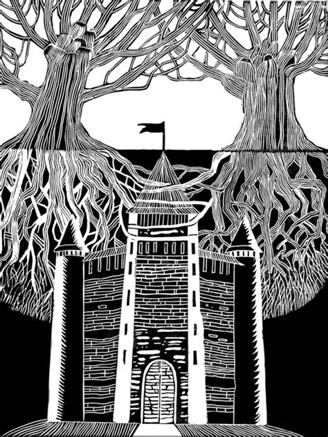 Иллюстрация Норвежские сказки в стиле графика | Illustrators.ru