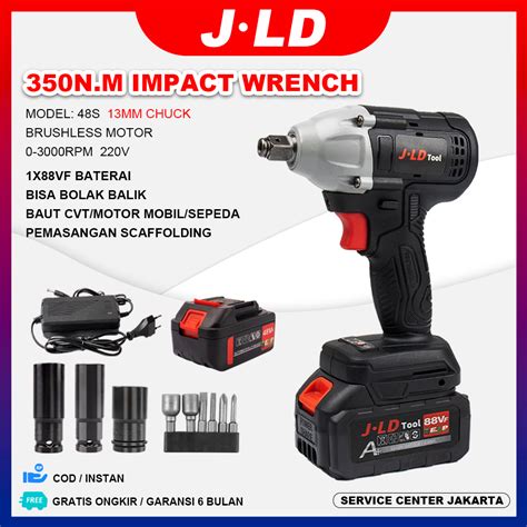 Jual Jld Cordless Impact Wrench 48s Brushless Impact Baterai Torsi Besar Mesin Bor Murah Baterai