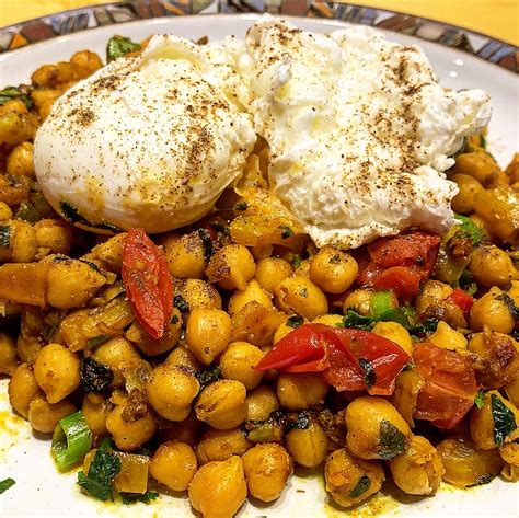 Indian Chickpeas With Poached Eggs Behavioural Foodie