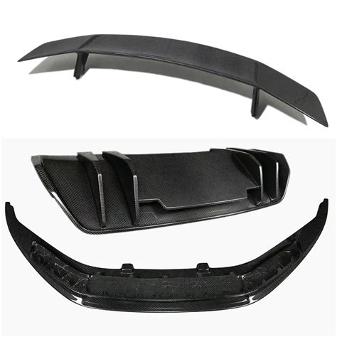 V Style Carbon Fiber Bodykit Front Lip Rear Diffuser Spoiler Wing For