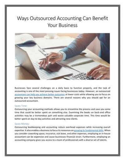 Ways Outsourced Accounting Can Benefit Your Business