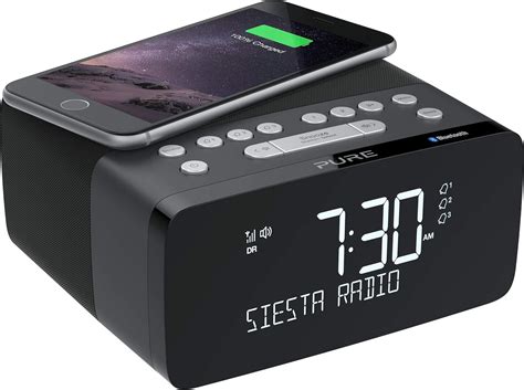 Pure Siesta Charge Bluetooth Dabdabfm Digital Radio Alarm Clock Bedside Dab Radio With Qi