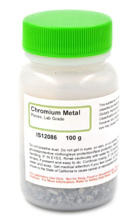 CHROMIUM METAL PIECES || 100g of Chromium Metal Pieces are often used as a catalyst for ...