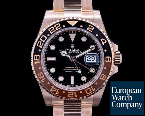 Rolex 126715CHNR GMT Master II 126715 18K Everose Ceramic Root Beer