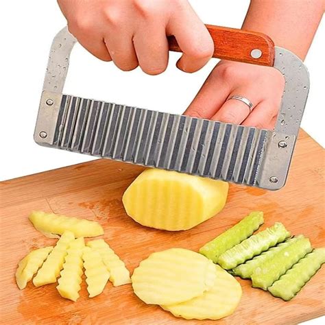 Chip Wave Knife Stainless Steel French Fries Cutter Potato Wave Cutter