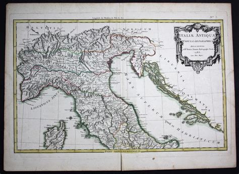 Italiae Antiquae Tabula Geographica Italia Italy Italien Toscana