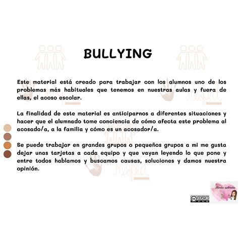 Bullying Tarjetas De Reflexi N Kumubox