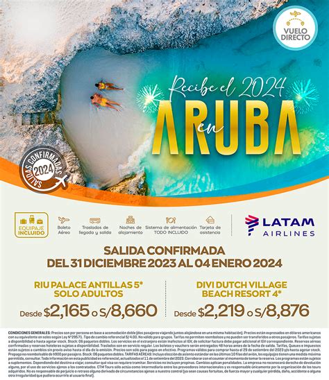 Recibe el año nuevo en Aruba Full viajes Peru