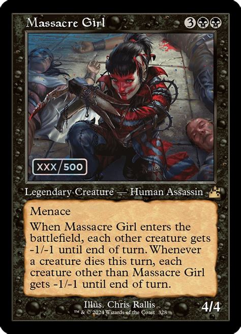 Massacre Girl Retro Frame Serial Numbered Ravnica Remastered