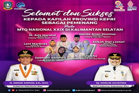 Terbaik Ke Kafilah Kepri Sabet Juara Dari Mtq Nasional Xxix Di