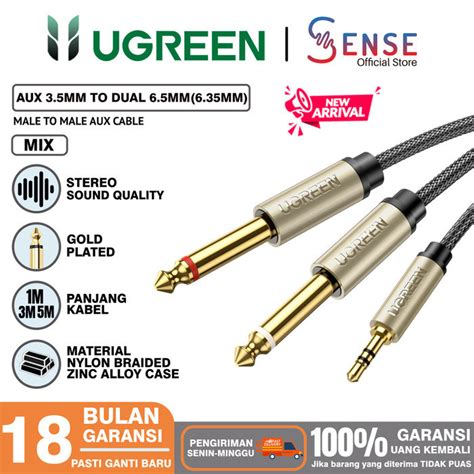 Jual Ugreen Kabel Audio Splitter Jack Mm Trs To Dual Mm Ts