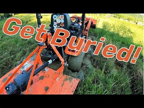 Kubota Bx Bush Hogging And Getting Buried Land Pride Rcr