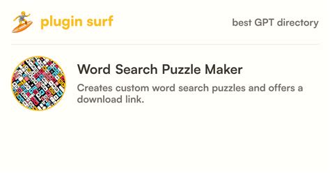 Word Search Puzzle Maker - GPT information, latest updates, and reviews ...