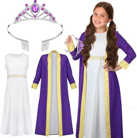 Halfchet 2 Pcs Esther Queen Costume Crown Set Queen Esther