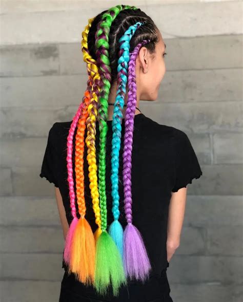 Trenzas de colores para niñas bonitas divertidas y fáciles de hacer