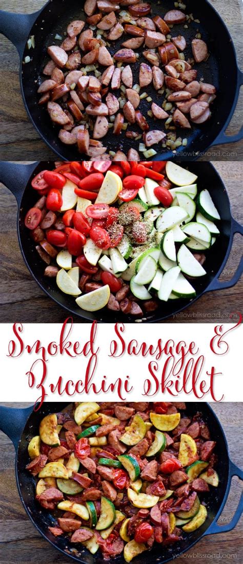 Smoked Sausage And Zucchini Skillet Yellow Bliss Road