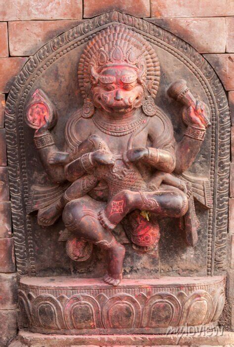 An Old Deity Of Narasimha The Avatar Of The Hindu God Vishnu Posters