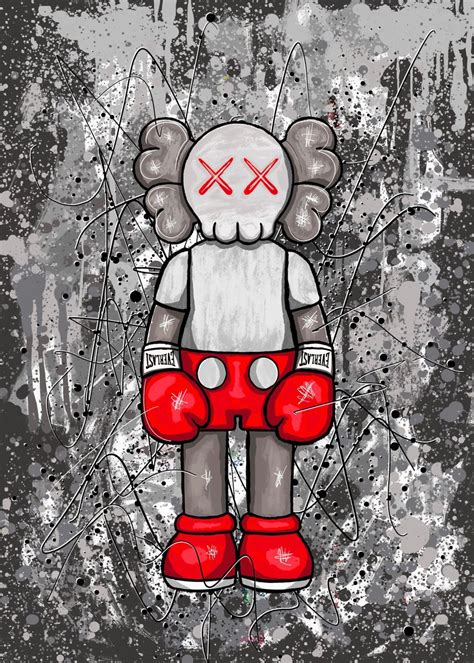 Boxing Kaws Poster Picture Metal Print Paint By Biopic Studio