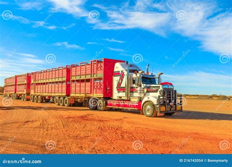 Roadtrain On The Stuart Highway With Beautiful Light Editorial Photo