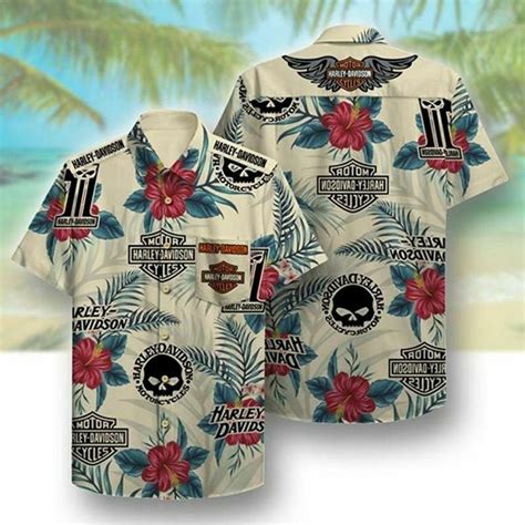 Aloha Harley Davidson Hawaiian Shirt Vintage Motorcycles Etsy