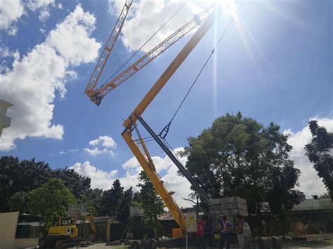 XJCM Self Erecting Tower Crane Philippines Construction Site Jiufa