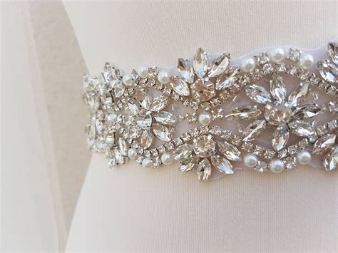 Bridal Belt Wide Bridal Sash Wedding Belt Rhinestone Belt Etsy Uk