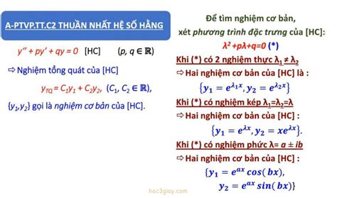 Cách làm bài tập phương trình vi phân tuyến tính cấp 2 Học 3 giây