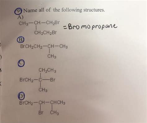 Solved Name All Of The Following Structures A Ch Ch Ch Br Chegg