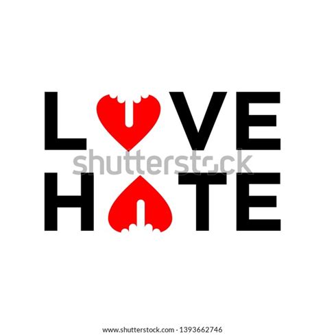 Love Hate Logo Design Inspiration Fuck Stock Vector Royalty Free 1393662746