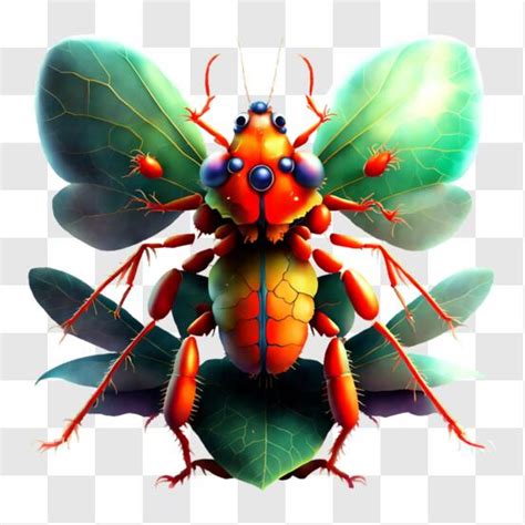 Descarga Lindo Insecto De Dibujos Animados Con Cuerpo Colorido Png En