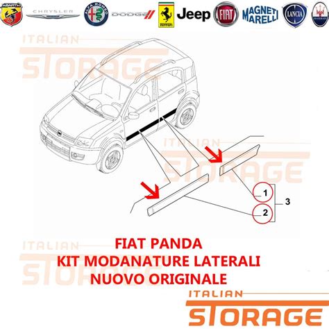 Fiat Panda Kit Modanature Laterali Nuovo Originale